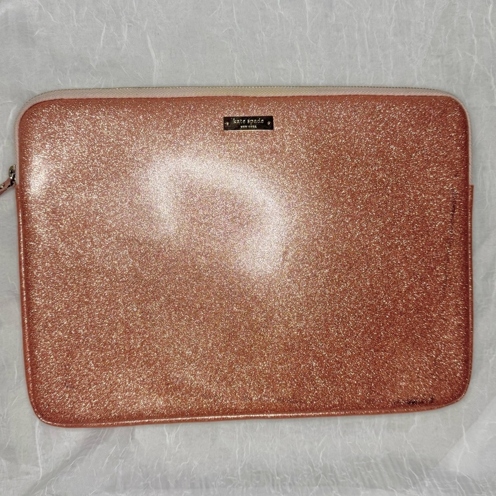 Kate Spade Sparkling Rose Gold Laptop Sleeve